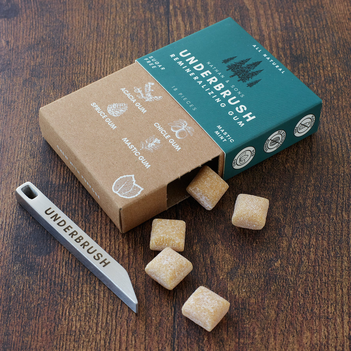 Mastic Mint gum and packaging